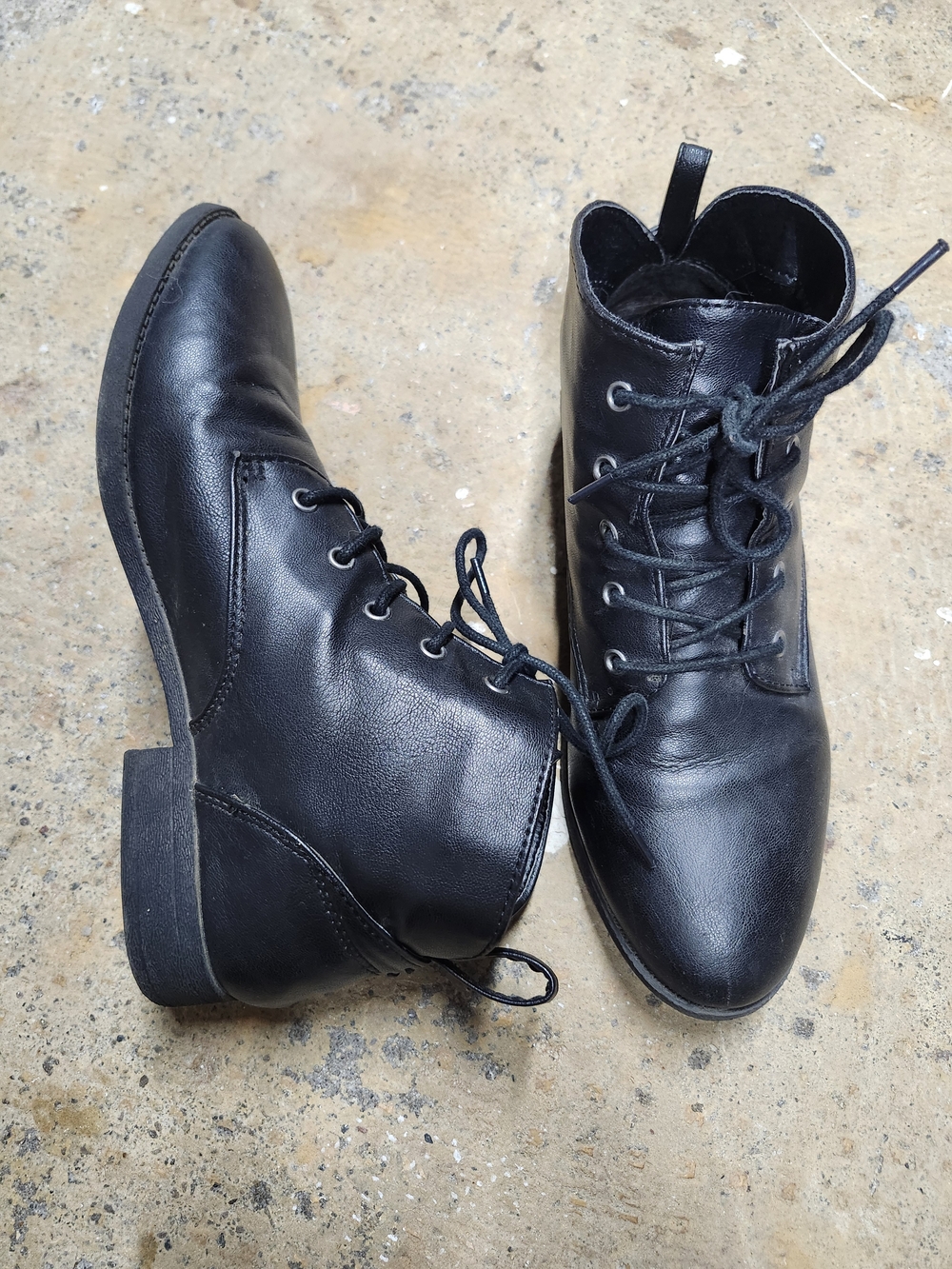 American Eagle Black Ankle Boots | Women’s Lace Up Side Zip Booties | Casual